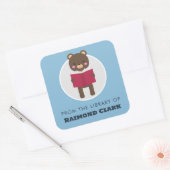 Beer leesplaat vierkante sticker (Envelop)