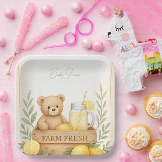 Beer Lemon Baby shower Bord (Feest)