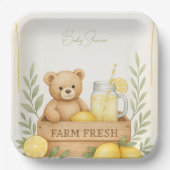 Beer Lemon Baby shower Bord (Voorkant)