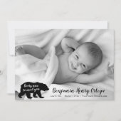 Beer Leuk om je te ontmoeten Baby Fotoaankondiging Aankondiging (Voorkant)