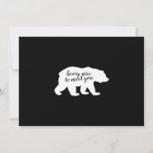 Beer Leuk om je te ontmoeten Baby Fotoaankondiging Aankondiging (Achterkant)