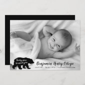 Beer Leuk om je te ontmoeten Baby Fotoaankondiging Aankondiging (Voorkant / Achterkant)