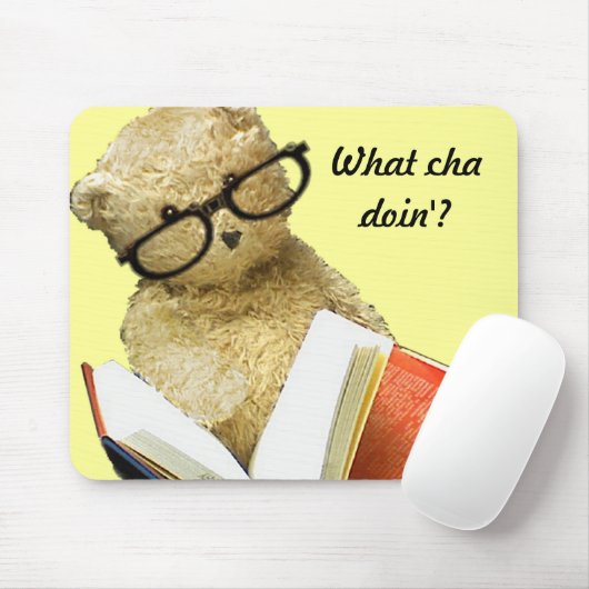 Beer lezen - mousepad muismat (Met muis)