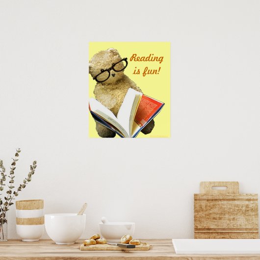 Beer lezen - poster (Keuken)