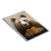 Beer lezer leest boek notitieboek (Rechterzijde)