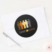 Beer liefde is liefde ronde sticker (Envelop)