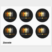 Beer liefde is liefde ronde sticker (Vel)