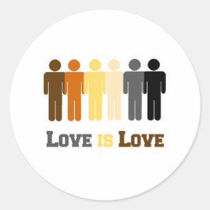 Beer liefde is liefde ronde sticker
