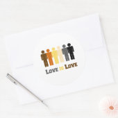 Beer liefde is liefde ronde sticker (Envelop)