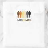 Beer liefde is liefde ronde sticker (Tas)