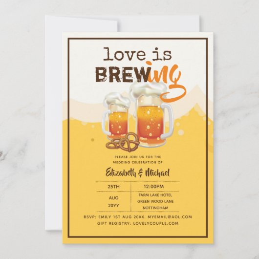 BEER - Liefde is weduwschap of Vrijgezellenfeest Kaart (Voorkant)