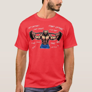 Beer Lift Graphic Gym Fitness Training Weittraject T-shirt