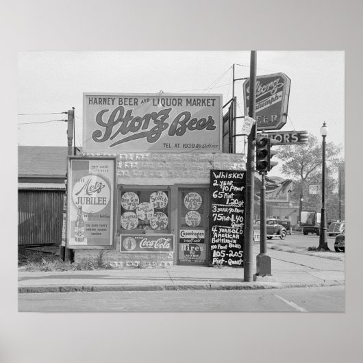 Beer & Liquor Market, 1938.  foto Poster (Voorkant)