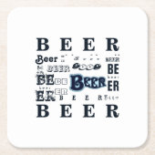 Beer- Lite Blue op Dark Blue 2 Kartonnen Onderzetters (Voorkant)