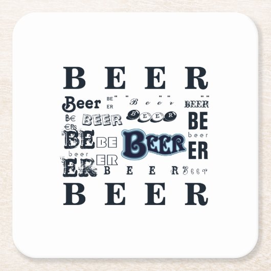 Beer- Lite Blue op Dark Blue 2 Kartonnen Onderzetters (Voorkant)