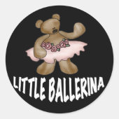 Beer Little Ballerina Ronde Sticker (Voorkant)