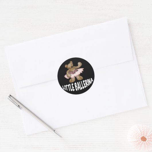Beer Little Ballerina Ronde Sticker (Envelop)