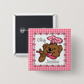 Beer Little Chef Custom Button (Squ) (Voorkant /achterkant)