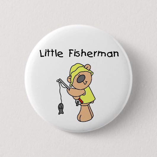 Beer Little Fisherman Ronde Button 5,7 Cm (Voorkant)