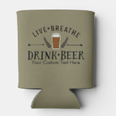 Beer Live Breathe Drink Bier Custom Blikjeskoeler (Achterkant)