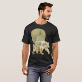 Beer loopt in Bossen Maan Geschilderd bos Wildlife T-shirt (Voorkant volledig)