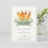 Beer Love brouwt eucalyptus Vrijgezellenfeest Kaart (Staand voorkant)