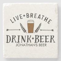 Beer Love Hipster Live Breathe Drink Beer Custom