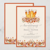 Beer Love is Brewing Herfst Floral Vrijgezellenfee Kaart (Voorkant / Achterkant)