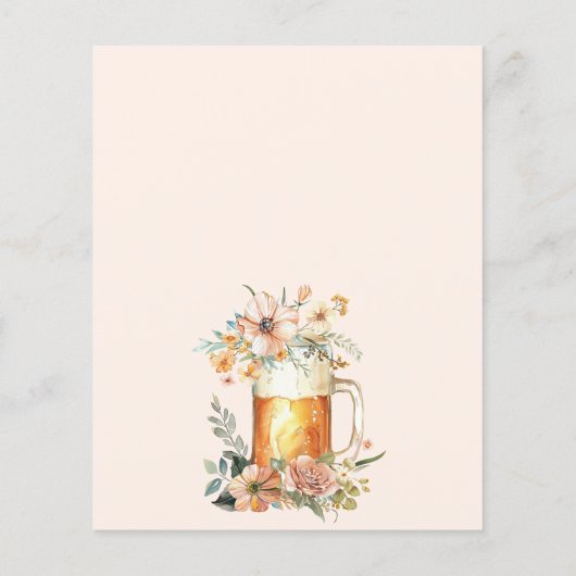 Beer Love is Brewing Vrijgezellenfeest Menu (Achterkant)