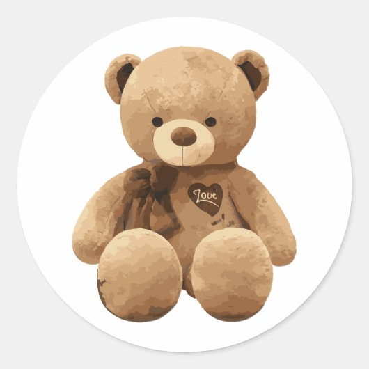 Beer Love Ronde Sticker (Voorkant)