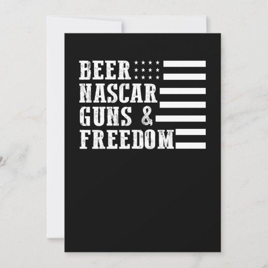 Beer Lover | Beer Nascar Pistolen Freedom Bedankkaart (Voorkant)