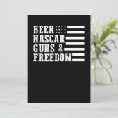 Beer Lover | Beer Nascar Pistolen Freedom Bedankkaart (Staand voorkant)