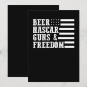 Beer Lover | Beer Nascar Pistolen Freedom Bedankkaart (Voorkant / Achterkant)