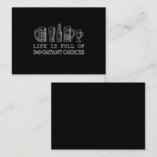 Beer Lover | Belangrijke chocoladebier Informatiekaartje (Voorkant / Achterkant)