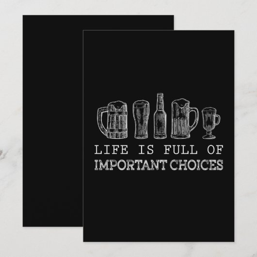 Beer Lover | Belangrijke chocoladebier Kaart (Voorkant / Achterkant)