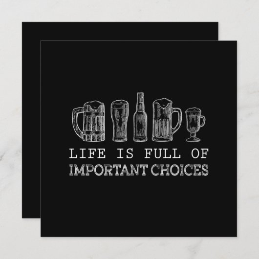 Beer Lover | Belangrijke chocoladebier Kaart (Voorkant / Achterkant)