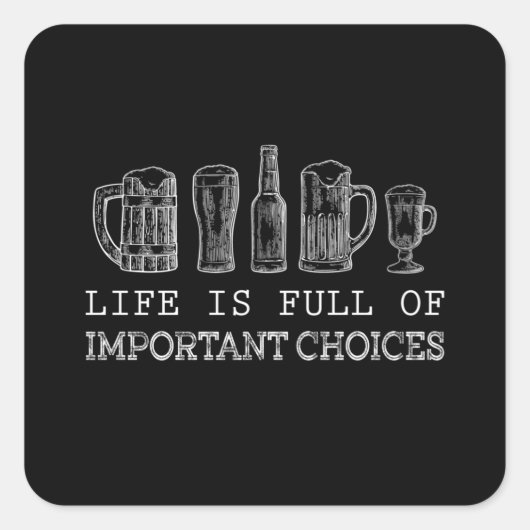 Beer Lover | Belangrijke chocoladebier Vierkante Sticker (Voorkant)