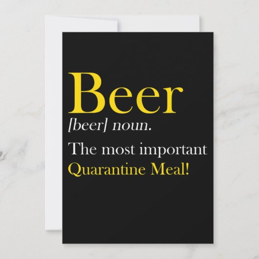 Beer Lover | Bier het belangrijkste meel Bedankkaart (Voorkant)