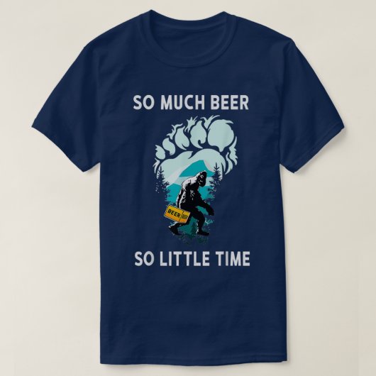 Beer Lover Bigfoot Drink Beer Funny Sasquatch T-shirt (Design voorkant)