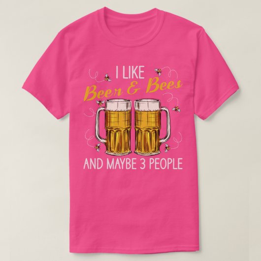 Beer Lover Bijen Drink bieren Pub Party T-shirt (Design voorkant)