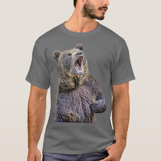 Beer Lover Design Brown Beer die Grizzly onderschi T-shirt