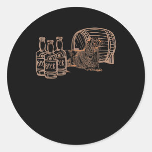 Beer Lover Drink Drink otter Ronde Sticker