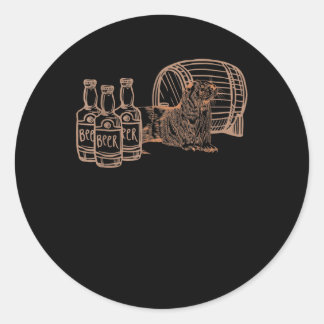 Beer Lover Drink Drink otter Ronde Sticker