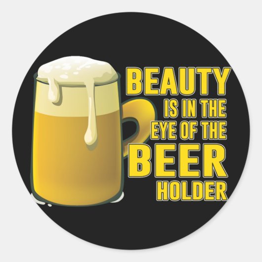Beer Lover Drink het ontwerp van de Mok Ronde Sticker (Voorkant)