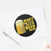Beer Lover Drink het ontwerp van de Mok Ronde Sticker (Envelop)