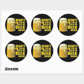 Beer Lover Drink het ontwerp van de Mok Ronde Sticker (Vel)