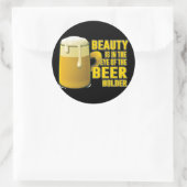 Beer Lover Drink het ontwerp van de Mok Ronde Sticker (Tas)