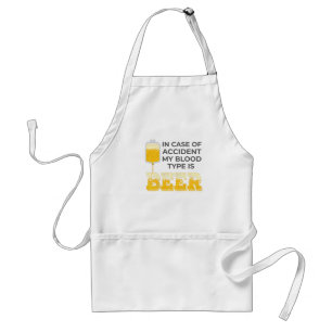 Beer Lover Gift Mijn bloedtype is biercadeau Standaard Schort