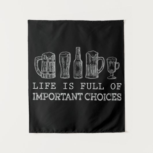 Beer Lover | Important Choices Beer Wandkleed (Voorkant)