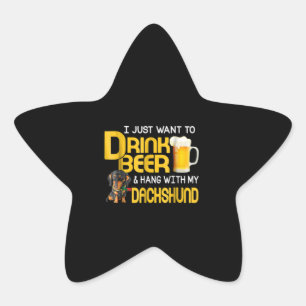 Beer Lover Wil Beer alleen maar Drinken? Ster Sticker